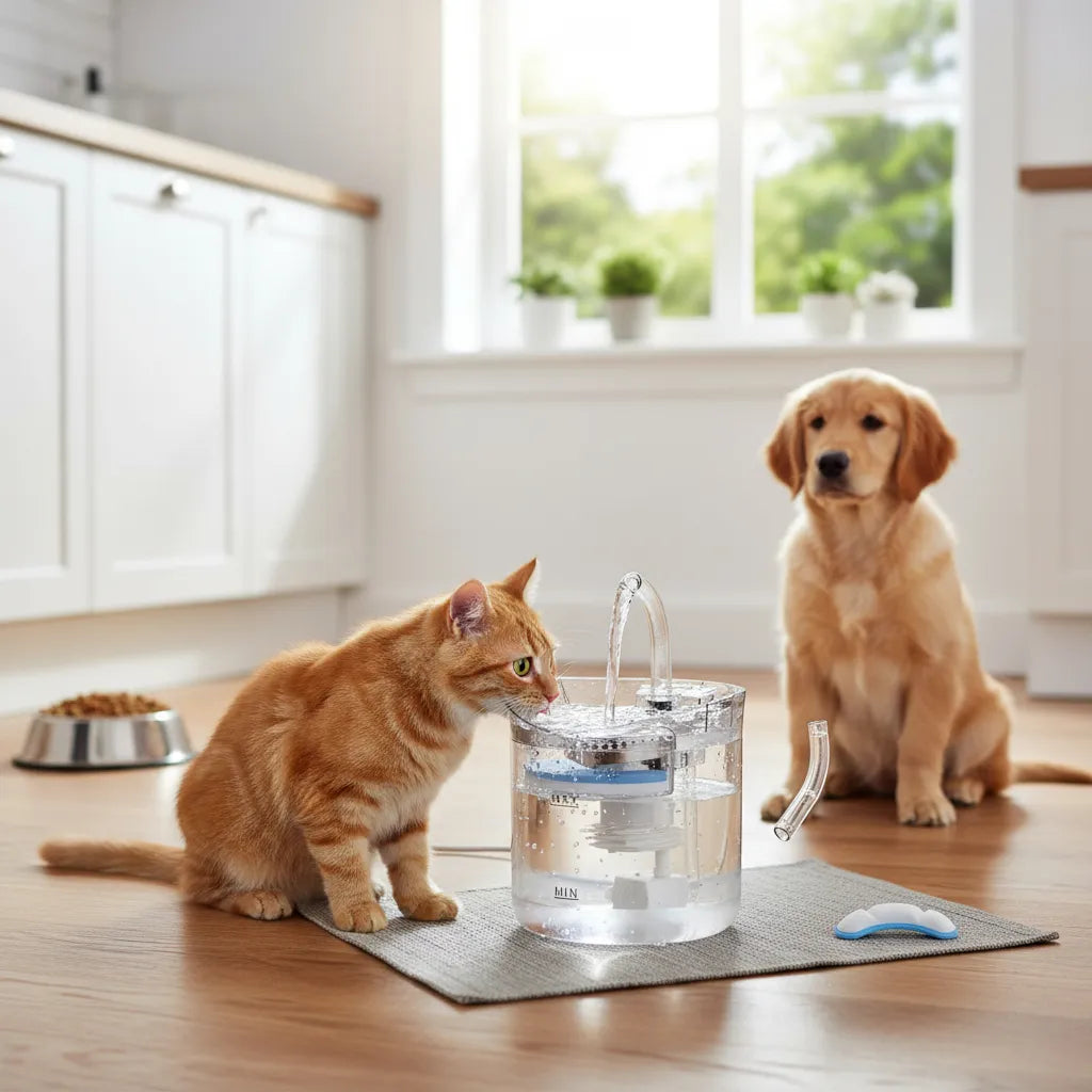 Dispensador de Agua Eléctrico para Mascotas – Automático, Silencioso y con Filtro